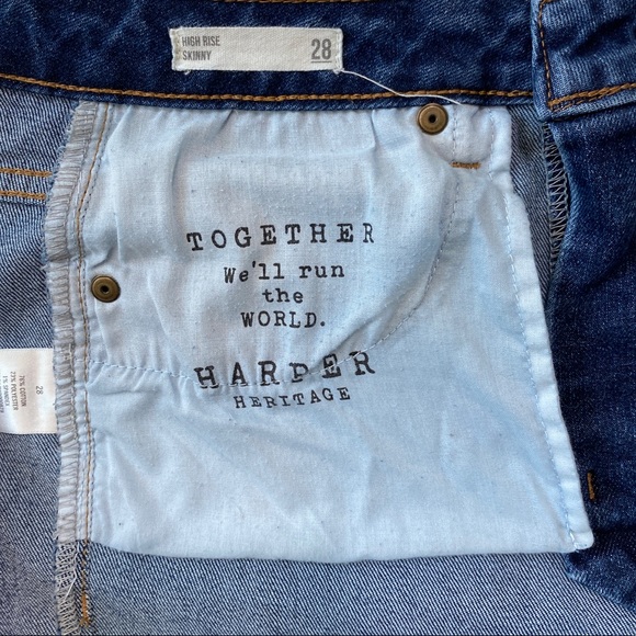 Harper Heritage High Rise Button Fly Skinny Jeans - Picture 4 of 4